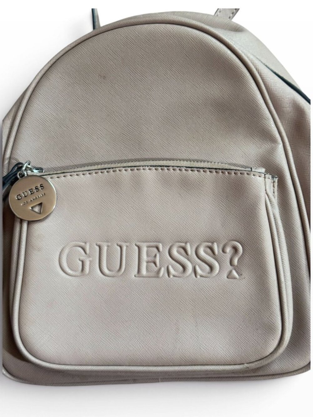 GUESS Women's Blush Pink Mini Backpack Logo Saffiano PVC Adjustable Straps - Picture 3 of 10